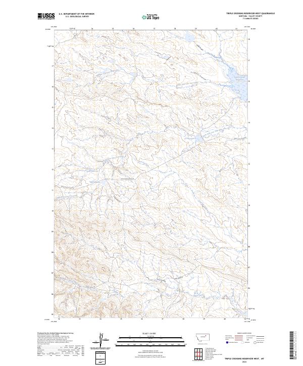 Triple Crossing Reservoir West topographic map thumbnail