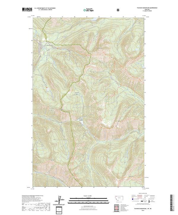 Tuchuck Mountain topographic map thumbnail