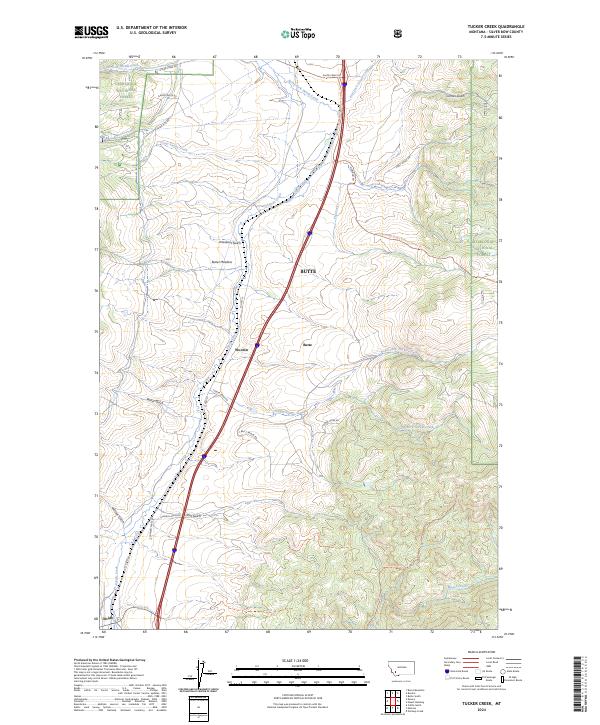 Tucker Creek topographic map thumbnail