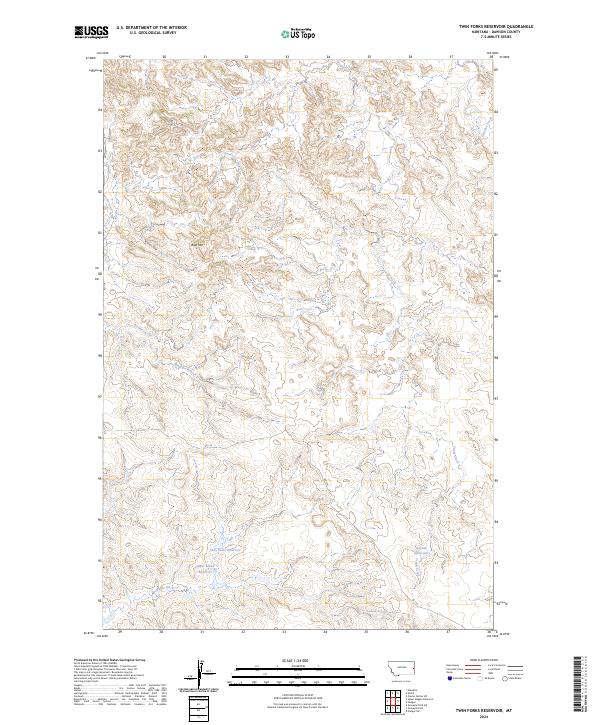 Twin Forks Reservoir topographic map thumbnail