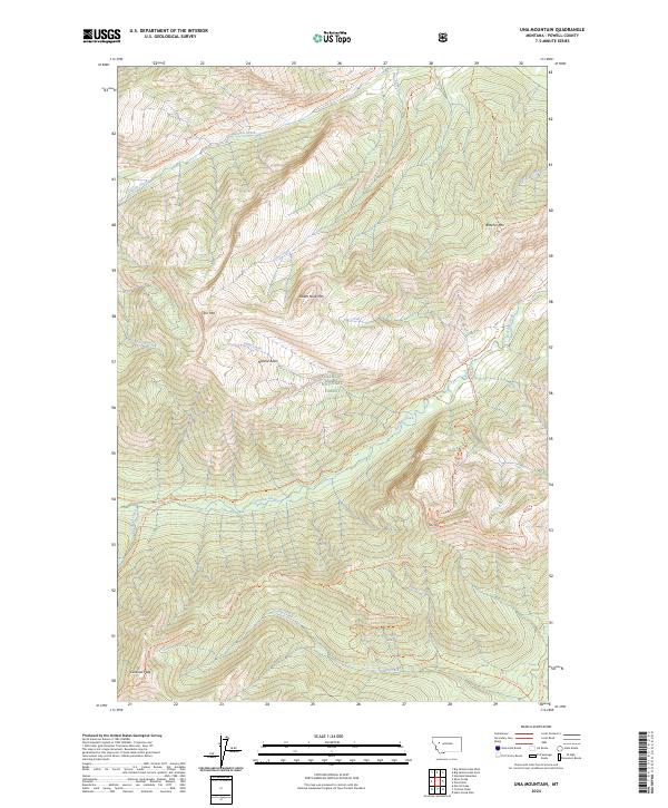 Una Mountain topographic map thumbnail
