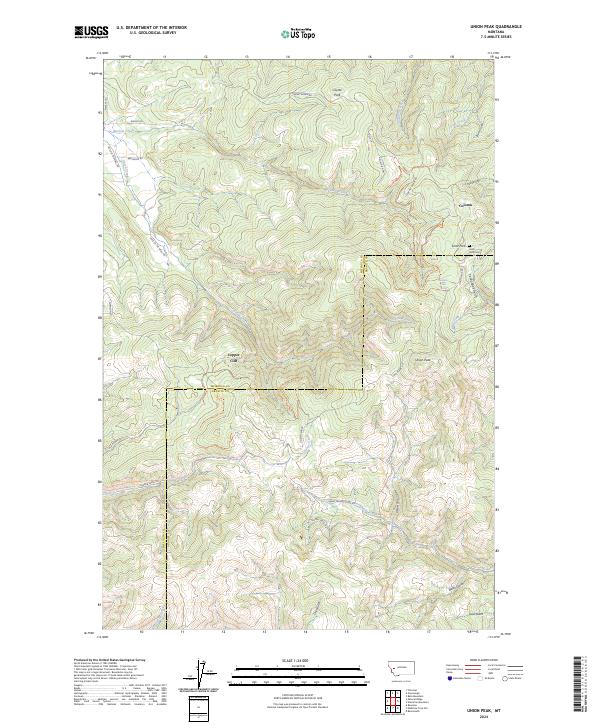 Union Peak 2024 topographic map thumbnail