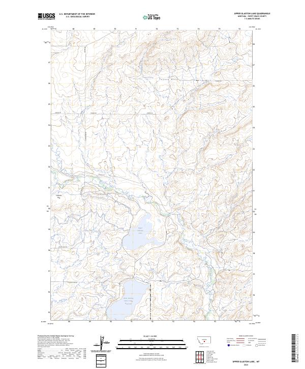 Upper Glaston Lake topographic map thumbnail