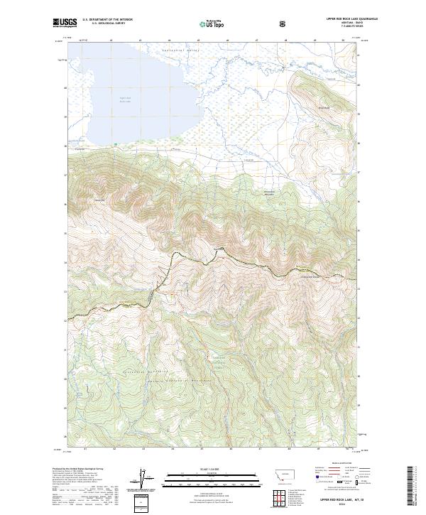 Upper Red Rock Lake topographic map thumbnail