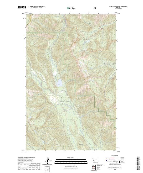 Upper Whitefish Lake topographic map thumbnail