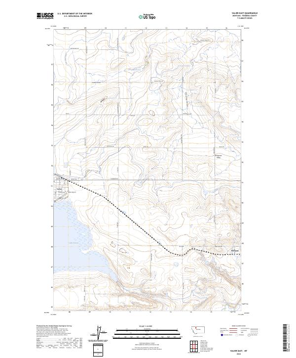 Valier East topographic map thumbnail