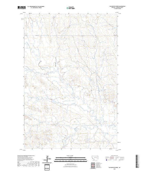 Van Burton Creek topographic map thumbnail