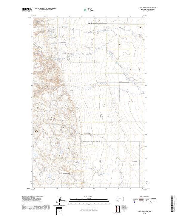 Vaver Reservoir topographic map thumbnail