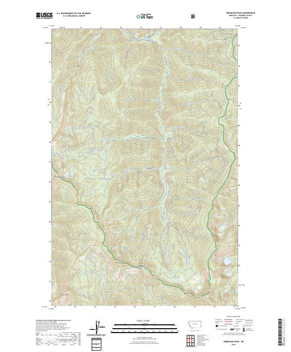 Vermilion Peak topographic map thumbnail