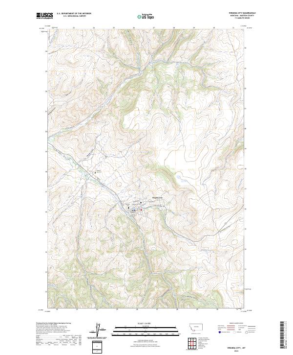 Virginia City topographic map thumbnail