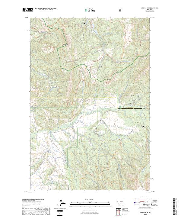 Virginia Peak topographic map thumbnail