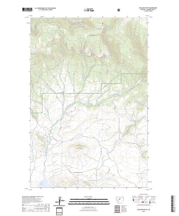Volcano Butte topographic map thumbnail