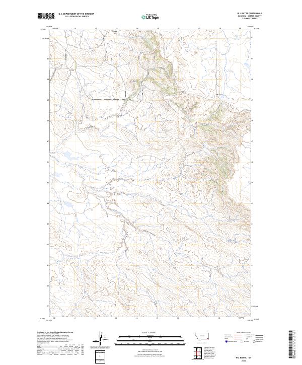 W L Butte topographic map thumbnail
