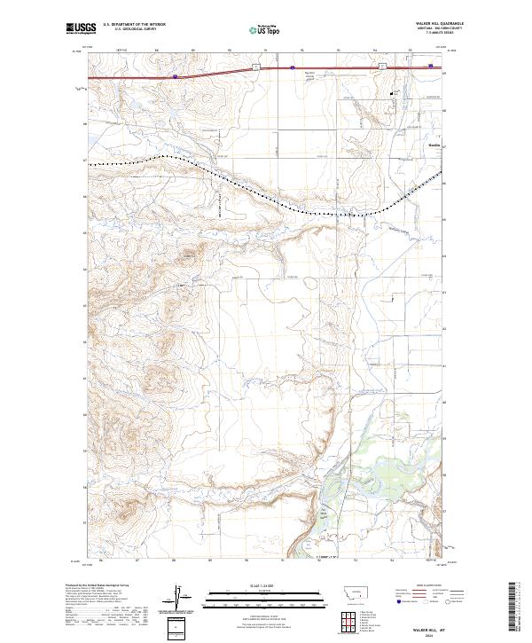 Walker Hill topographic map thumbnail