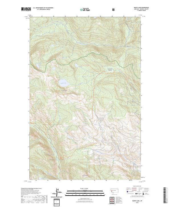 Wapiti Lake topographic map thumbnail