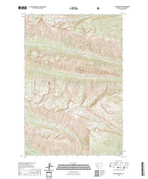 Ward Mountain 2024 topographic map thumbnail