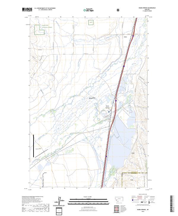 Warm Springs topographic map thumbnail
