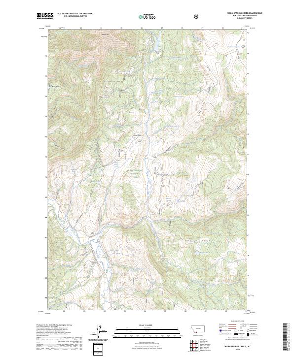 Warm Springs Creek topographic map thumbnail