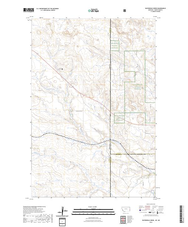 Waterhole Creek topographic map thumbnail