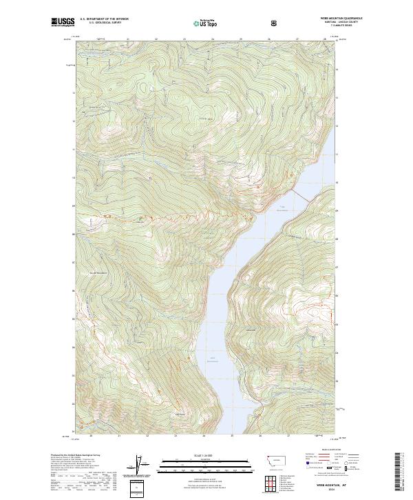 Webb Mountain topographic map thumbnail