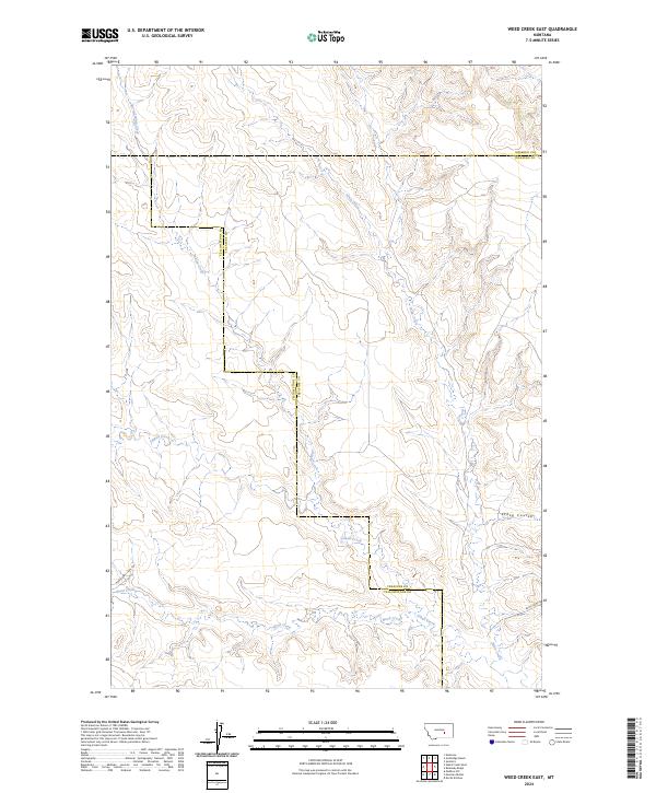 Weed Creek East topographic map thumbnail