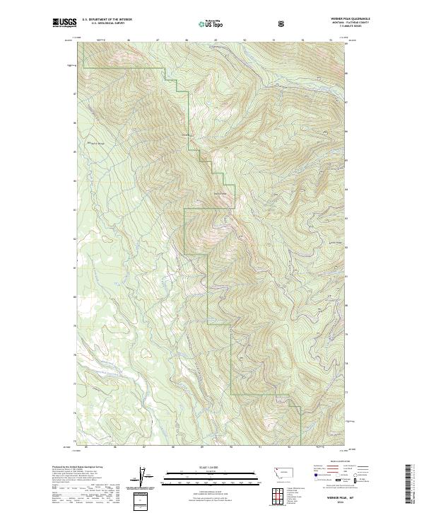 Werner Peak 2024 topographic map thumbnail