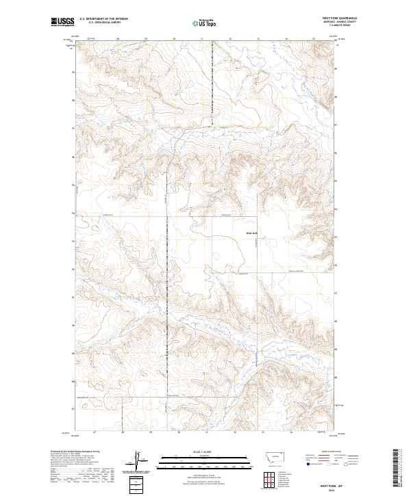 West Fork topographic map thumbnail