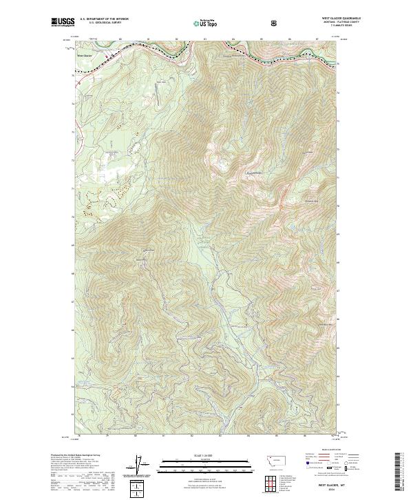 West Glacier topographic map thumbnail
