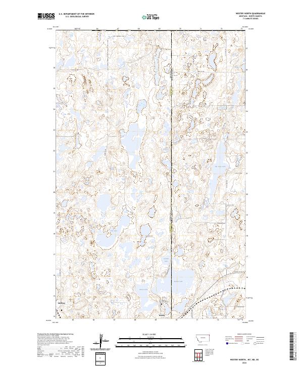 Westby North topographic map thumbnail