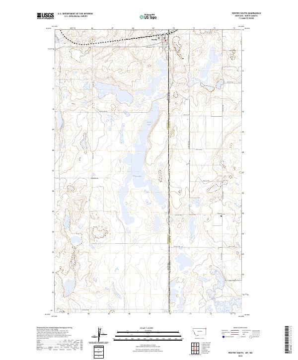 Westby South topographic map thumbnail