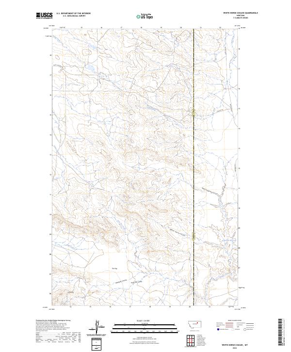 White Horse Coulee topographic map thumbnail