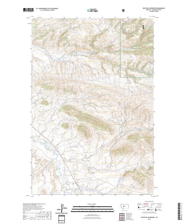 Whitetail Reservoir topographic map thumbnail