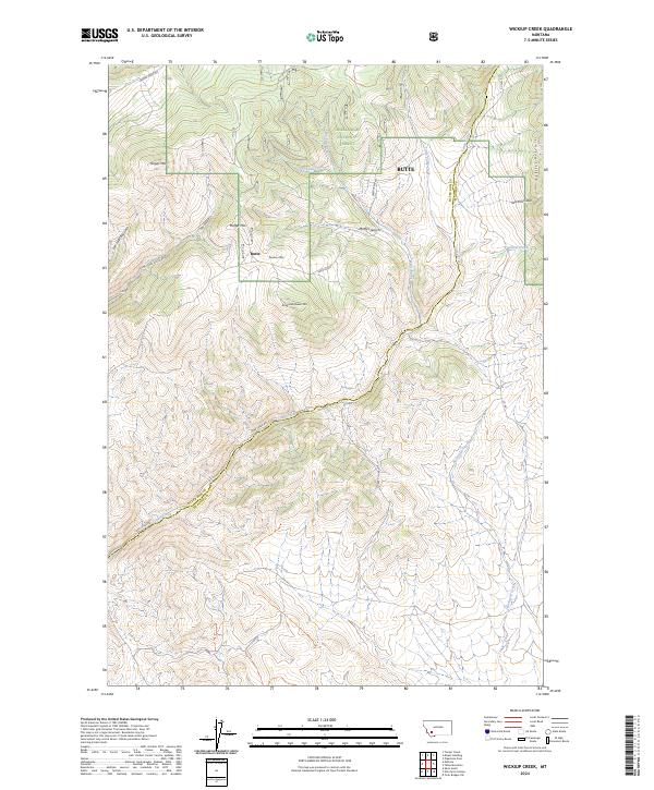 Wickiup Creek topographic map thumbnail