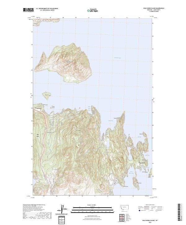 Wild Horse Island topographic map thumbnail