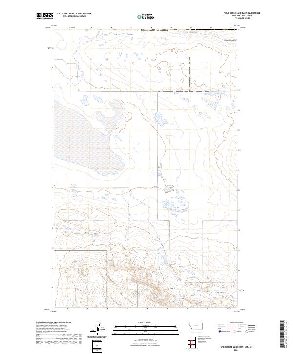 Wild Horse Lake East topographic map thumbnail