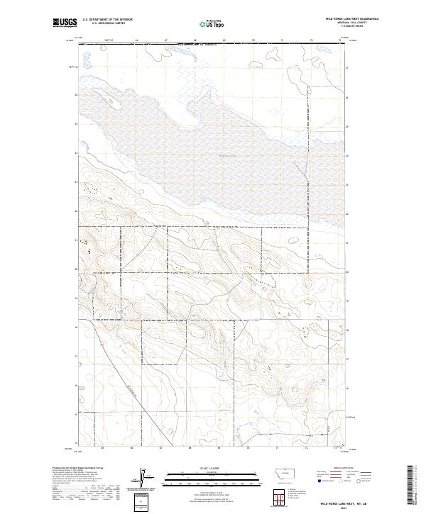 Wild Horse Lake West topographic map thumbnail
