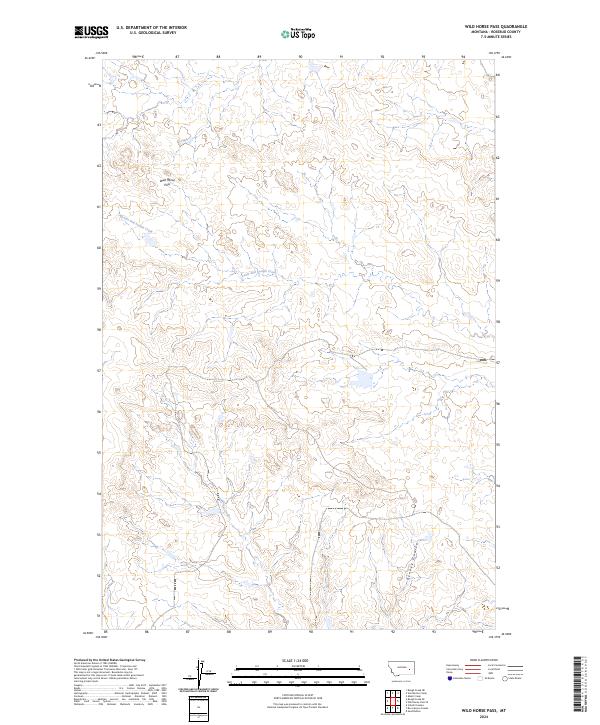 Wild Horse Pass topographic map thumbnail