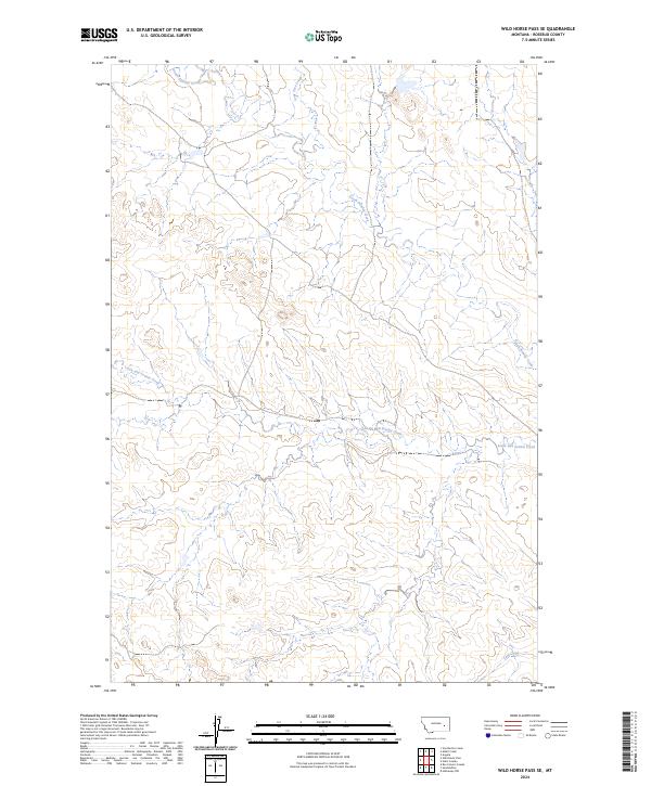 Wild Horse Pass SE topographic map thumbnail
