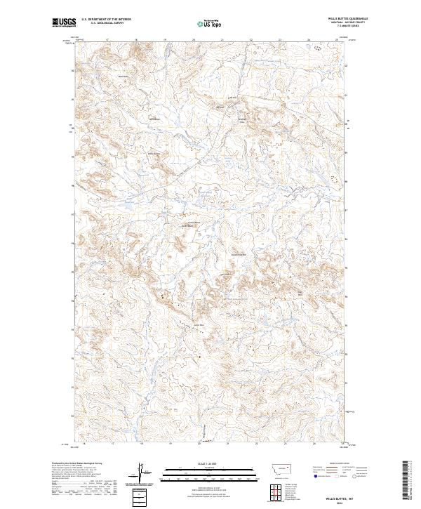 Willis Buttes topographic map thumbnail