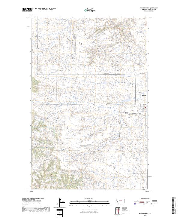 Winifred West topographic map thumbnail