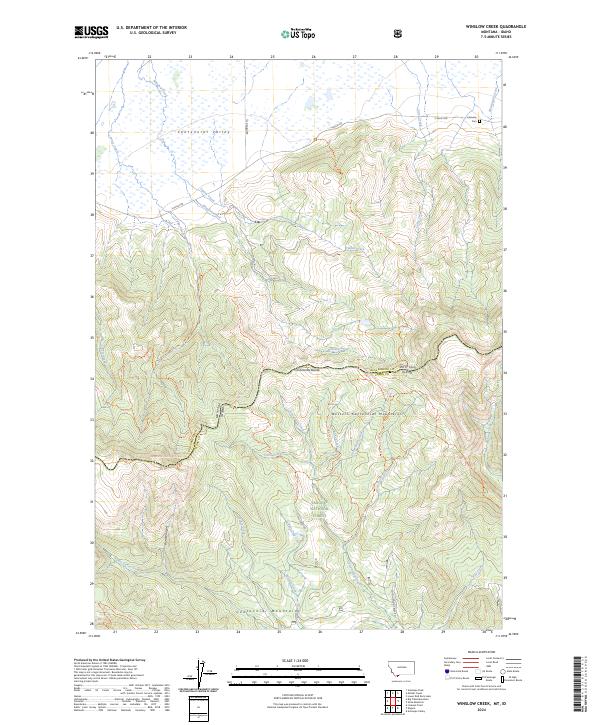 Winslow Creek topographic map thumbnail
