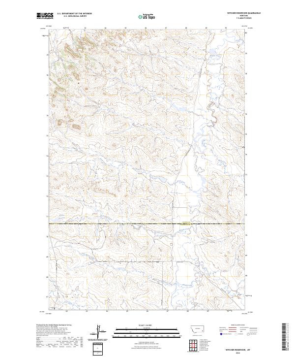 Witcher Reservoir topographic map thumbnail