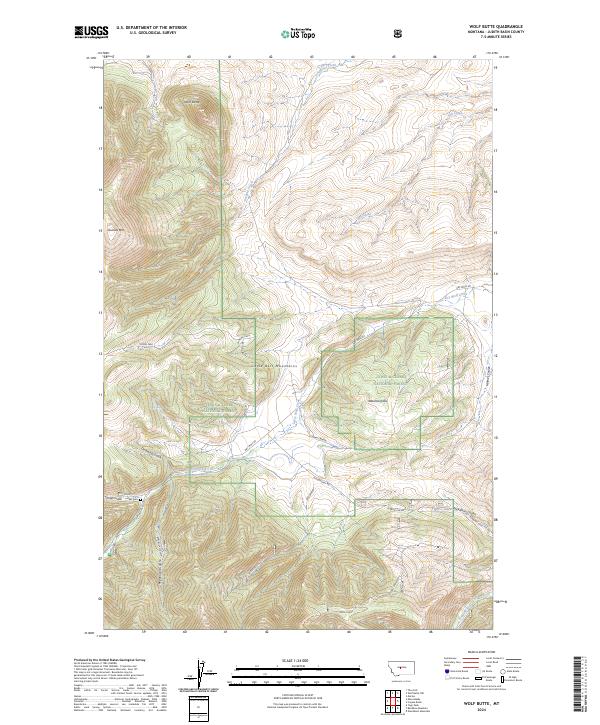 Wolf Butte topographic map thumbnail