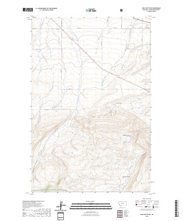 Wolf Butte NW topographic map thumbnail
