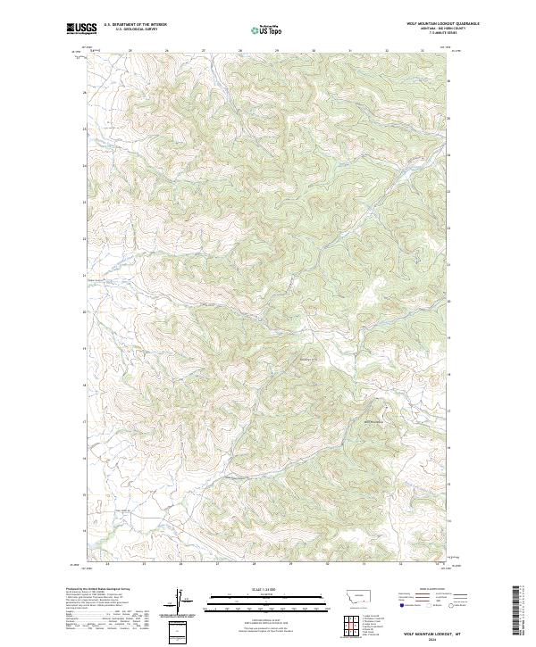 Wolf Mountain Lookout topographic map thumbnail