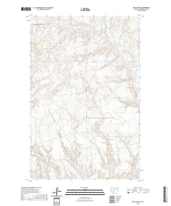 Wolf Point NE 2024 topographic map thumbnail