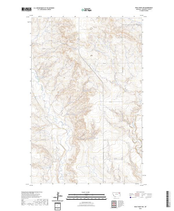 Wolf Point NW 2024 topographic map thumbnail