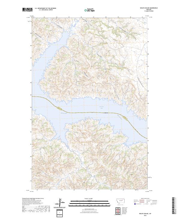 Wolfe Coulee topographic map thumbnail