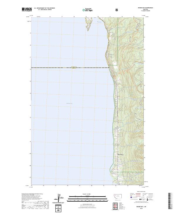 Woods Bay topographic map thumbnail