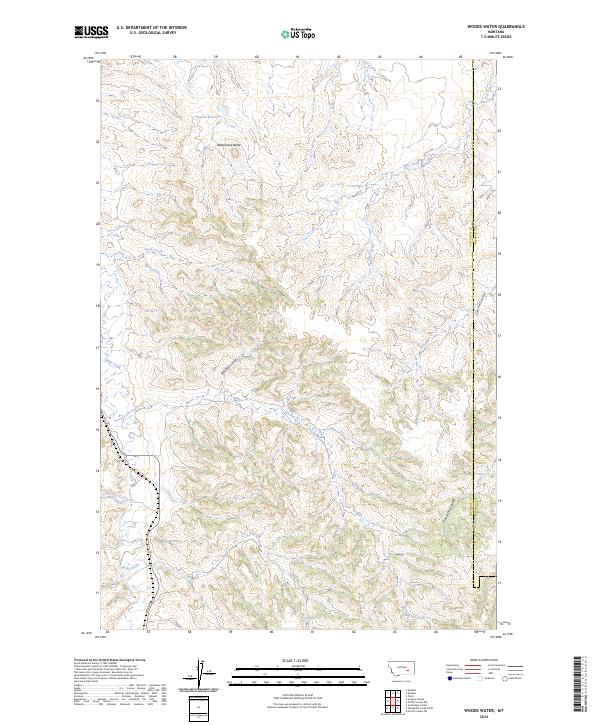 Woods Water topographic map thumbnail
